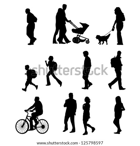 People walking - stock vector