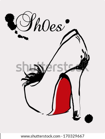 Fashion Shoe Illustration Stock Vector 170329667 - Shutterstock