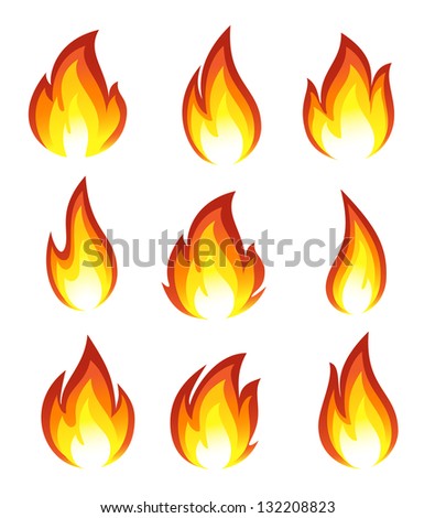 Flame Icons Stock Vector 105457964 - Shutterstock