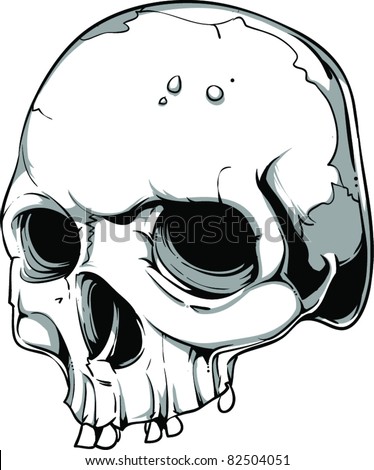 Human Skull Profile Stock Vector 11137591 - Shutterstock