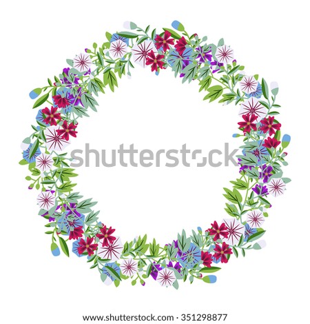 Vector Flower Wreath Succulents Watercolor Style Stock Vector 277584020