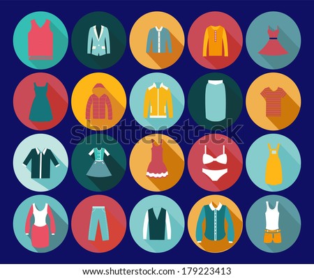 Vintage Clothing Icons - Illustration Department store clothing