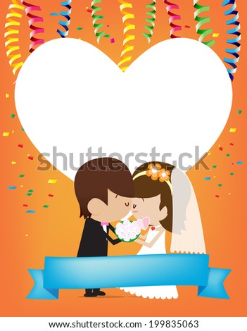 Bride Groom Vector Cartoon Stock Vector 199857464 - Shutterstock