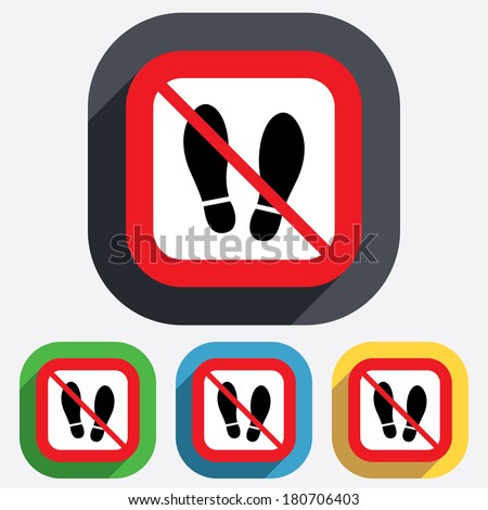 No Shoes Sign Stock Photos, Illustrations, and Vector Art