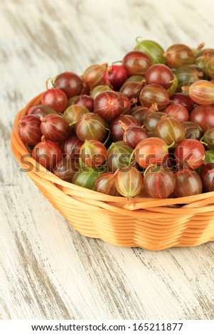 banana fresh gooseberries in wicker fresh gooseberries in bowl on