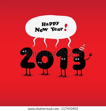 Funny New Years Eve Greeting Card Stock Vector 65006776 - Shutterstock