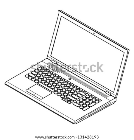 Lineart Detailed Isometric Drawing Mainstream Business Stock Vector