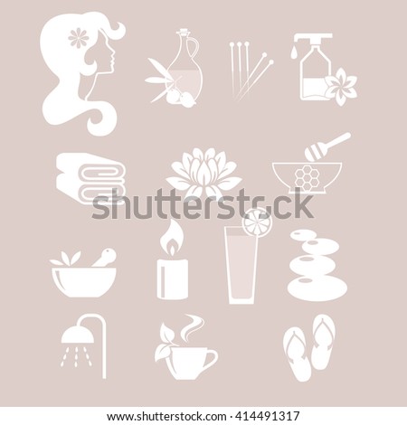 Spa Icons Stock Vector 188167109 - Shutterstock