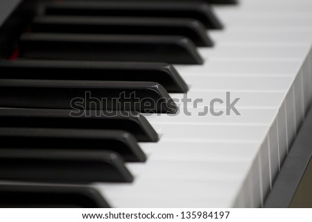 Piano Keyboard Side View