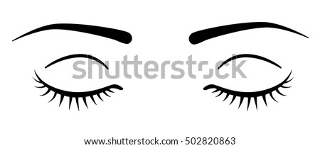 Eyelashes Vector Illustration Stock Vector 510463627 - Shutterstock