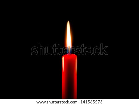 Burning Candle On Transparent Background Stock Vector 153802286