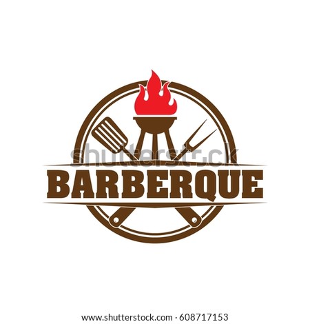 Grill Backyard Barbecue Bbq Stamp Stock Vector 109198628 - Shutterstock