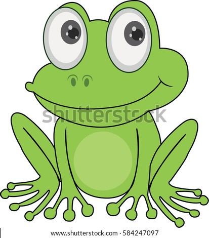 Vector Illustration Happy Frog Stock Vector 33171217 - Shutterstock