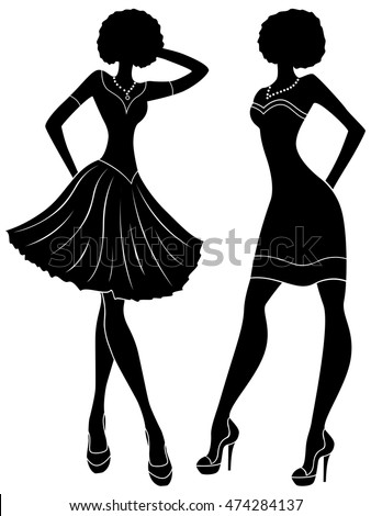 http://thumb10.shutterstock.com/display_pic_with_logo/1786502/474284137/stock-vector-abstract-graceful-fashion-models-in-short-modern-dresses-hand-drawing-stylized-vector-black-474284137.jpg