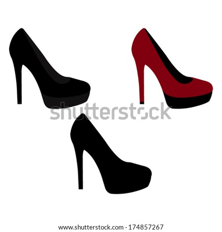 high heel shoes vector icon - stock vector