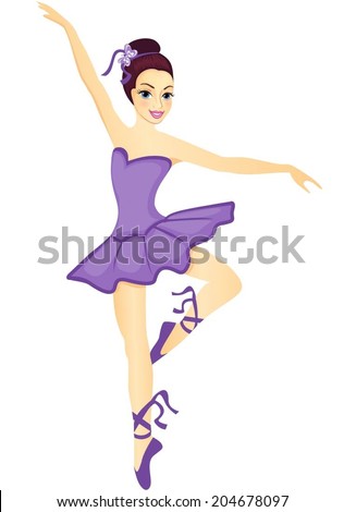 Girl Ballet Dancer Cartoon Stock Vector 112608044 - Shutterstock