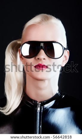 Cute model is posing in studio - stock photo Cute model is posing in studio - stock photo