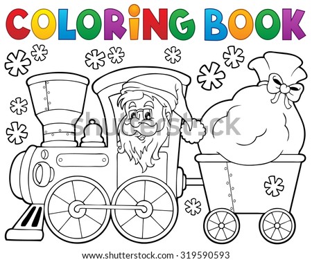 Santa Claus Train Color Illustration Stock Illustration 38718832 - Shutterstock