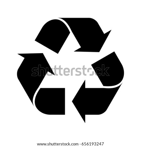 Recycle Sign Isolated On White Background Stock Vector 129149339