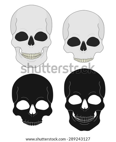 Danger Evil Skulls Tattoo Mascot Design Stock Vector 82341124