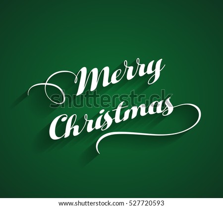 Merry Christmas Hand Lettering Handmade Calligraphy Stock Vector 118533577 - Shutterstock