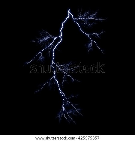 Single Lightning Bolt Stock Photo 54749515 - Shutterstock