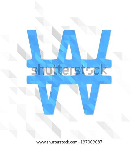 south korean won symbol south korean won symbol