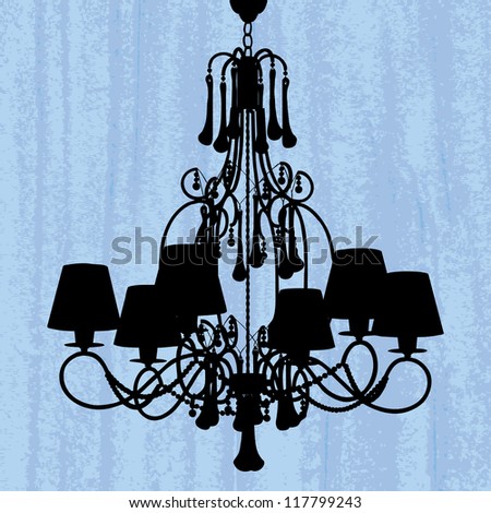 Stock   Design Illustrations Vintage  chandelier Classic Chandelier template paper Photos, Baroque vintage