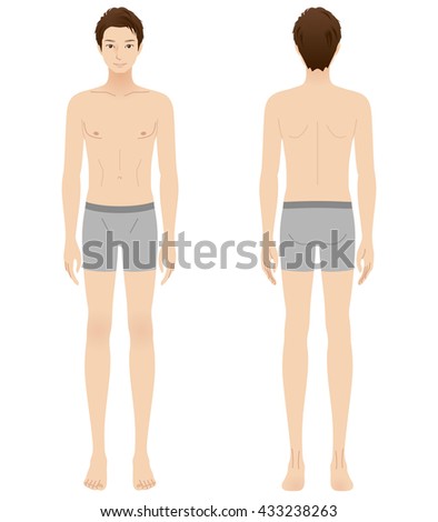 Man Body Anatomy Front Back Side Stock Vector 168400610 - Shutterstock