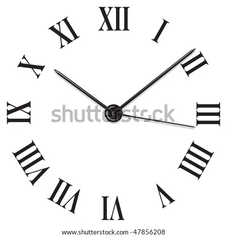 stock-vector-roman-numeral-clock-4785620