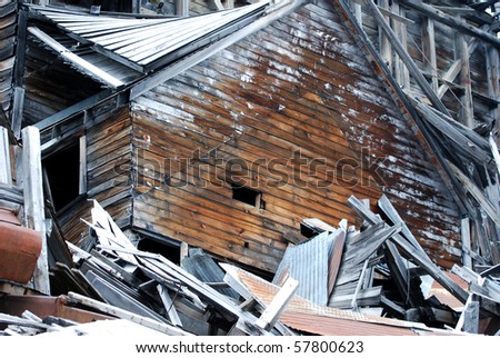 Ruined Gold Mine Building at Independence Gold Mine, Alaska - stock ... Ruined Gold Mine Building at Independence Gold Mine, Alaska - stock ...