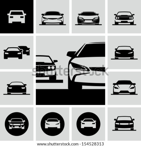 Cars Icons Stock Vector 154528313 - Shutterstock