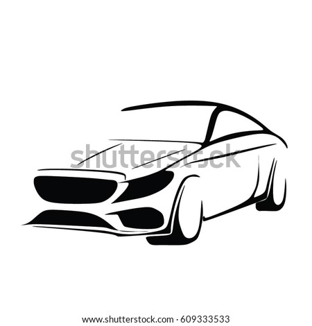 Car Line Art Stock Illustration 98067170 - Shutterstock