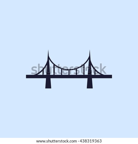 San Francisco Bridge Vector Logo Design Stock Vector 336861119