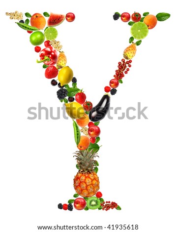 Fruit Vegetable Letter V Stock Photo 41935609 - Shutterstock