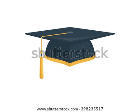 3d Render Black Graduation Cap Gold Stock Illustration 76811128