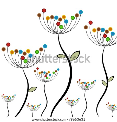 Image Abstract Flower Field Stock Vector 79653631 - Shutterstock