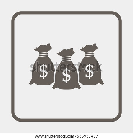 Money Icon Three Bags Vector Stock Vector 111385106 - Shutterstock