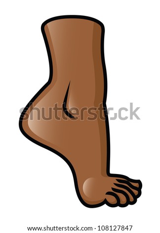 Illustration Raised Cartoon Foot Raster Stock Illustration 108127853