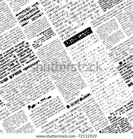 Newspaper Seamless Free Vector Text