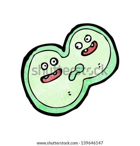 cartoon amoeba - stock photo