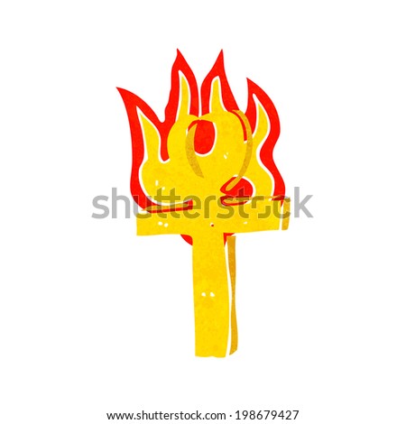 cartoon ankh symbol - stock vector