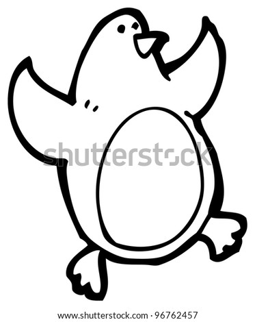 Doodle Sketchy Christmas Penguin Vector Stock Vector 39728896