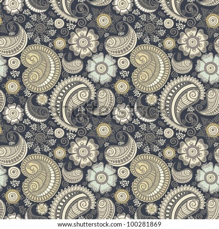 Elegant Wallpaper on Seamless Elegant Paisley Pattern Model For Design Of T Packs