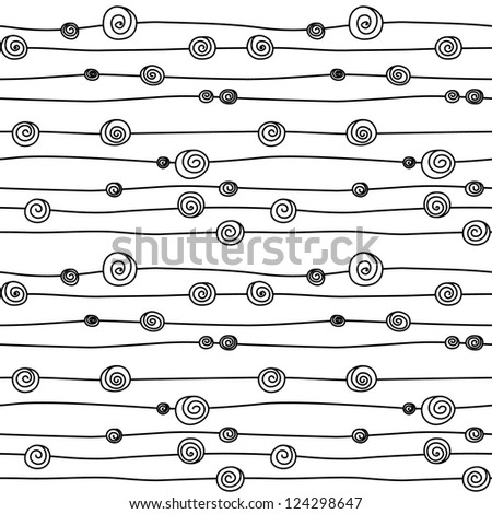 Spirals Seamless Pattern Vector Stock Vector 124298629 - Shutterstock