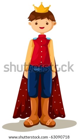 Illustration Isolated Cartoon Prince On White Stock Vector 61594786