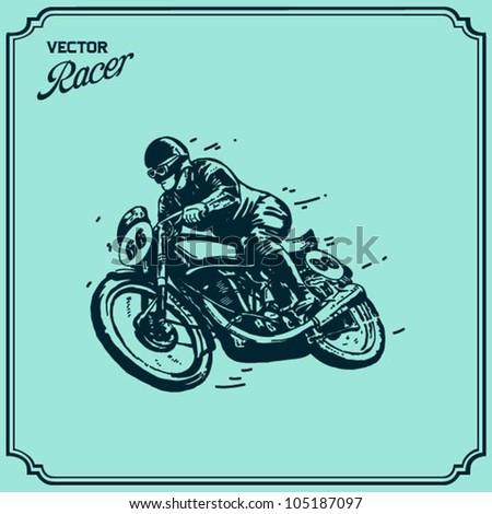 Motorbike Rider Stock Vector 105187097 - Shutterstock