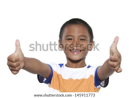  - stock-photo-smile-child-looking-at-camera-with-thumbs-up-145911773