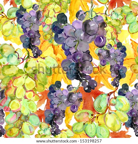  - stock-photo-seamless-pattern-with-watercolor-illustration-of-grapes-with-leaves-153198257