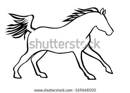 Graphic Image Galloping Horse Stock Vector 404709211 - Shutterstock